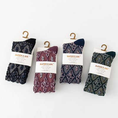 Calcetines de Algodón Puro para Mujer con Diseño Floral - Image 9