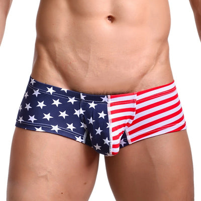 Shorts con Estampado de Banderas