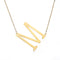 Fabulous Rose Dorado Plated Stainless Steel Initial Letter Pendant Necklace Dorado M