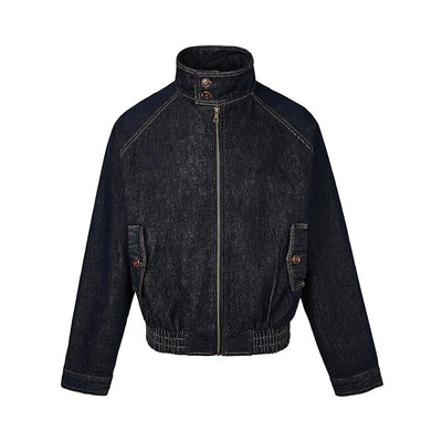 Chaqueta Denim Azul Profundo con Cierre para Hombre - Primavera Verano - Image 9