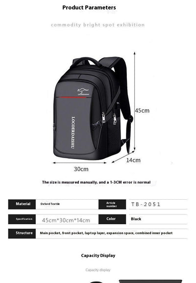 Mochila Escolar y de Viaje de Gran Capacidad para Hombre - Image 20