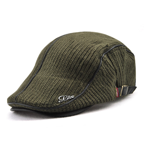 Gorra de Invierno Vintage Británica para Hombre - Gorro Tejido Grueso y Cálido - Image 6
