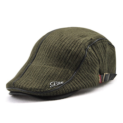 Gorra de Invierno Vintage Británica para Hombre - Gorro Tejido Grueso y Cálido - Image 6