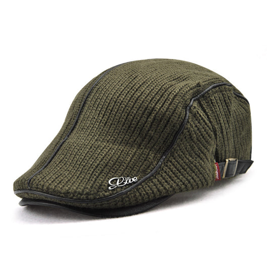 Gorra de Invierno Vintage Británica para Hombre - Gorro Tejido Grueso y Cálido - Image 6