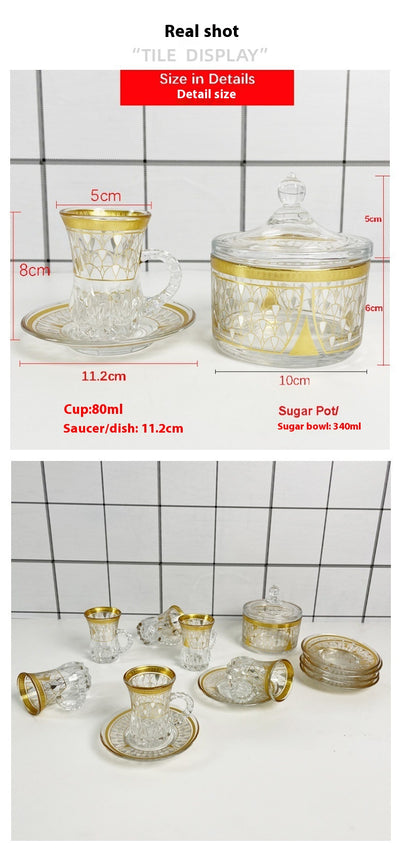 Juego de Taza de Té en Vidrio Negro con Platillo - Image 12