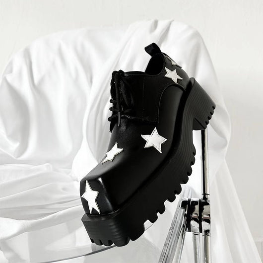 Zapatos de Plataforma con Altura Integrada - Diseño Cuadrado Versátil - Image 21