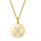 Single Studded Letter Necklace X 925 Plateado