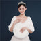 Thick White Faux Fur Shawl - Elegant Coat for Autumn and Winter