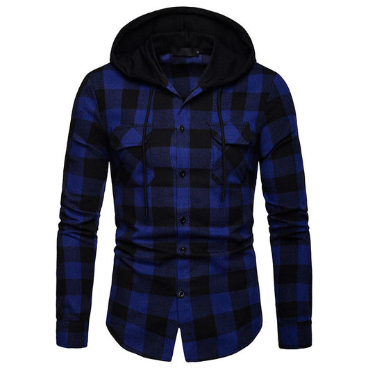 Sudadera Casual a Cuadros con Capucha y Mangas Largas para Primavera y Otoño - Image 9