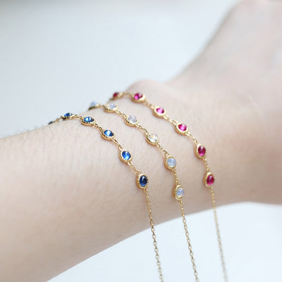 Pulsera de Ópalo Rojo Luminoso