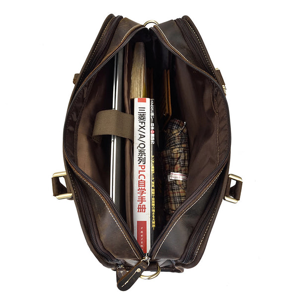 Maletín Ejecutivo de Cuero Crazy Horse Vintage para Hombre