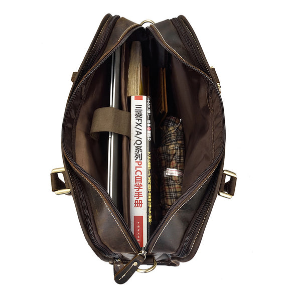 Maletín Ejecutivo de Cuero Crazy Horse Vintage para Hombre