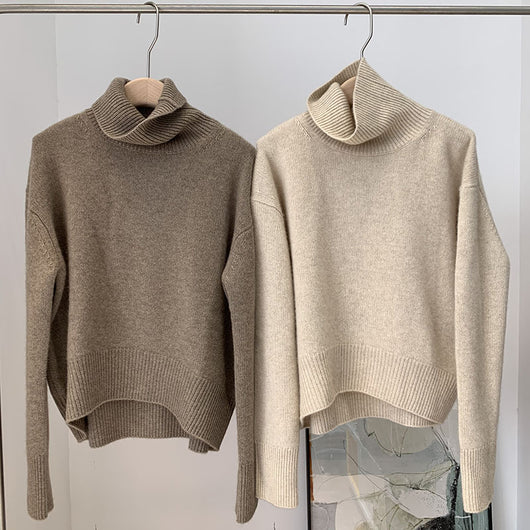 Suéter de cuello alto en cashmere premium - Image 5
