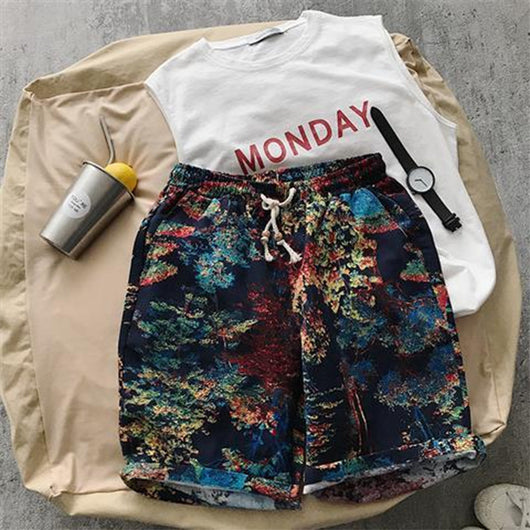 Shorts de Lino Estampado - Comodidad al Instante - Image 8