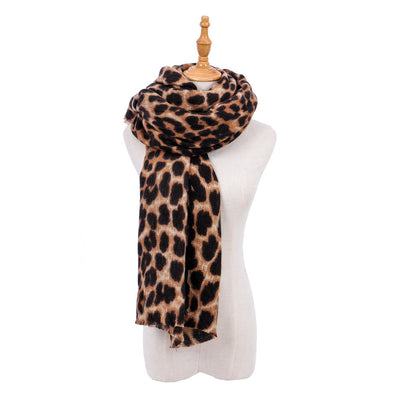 Bufanda Chal de Cachemira con Estampado Leopardo para Mujer - Image 39
