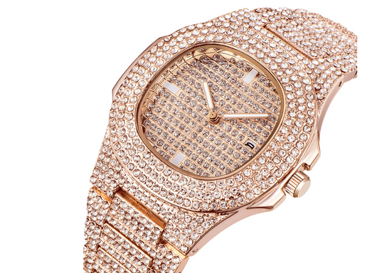 Reloj de Lujo para Hombre con Diamantes y Calendario - Cuarzo Premium - Image 3