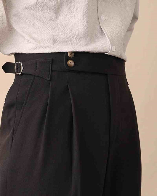 Pantalones Neapolitanos de Corte Recto Cintura Alta para Hombre - Image 5