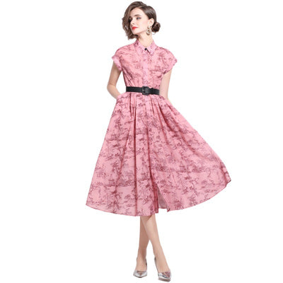 Vestido Polo Estampado Manga Corta para Mujer - Image 5