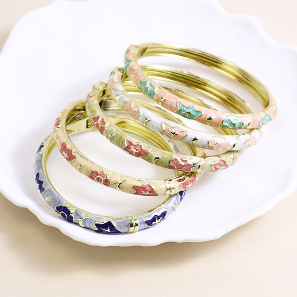 Pulsera de Esmalte Floral para Mujer