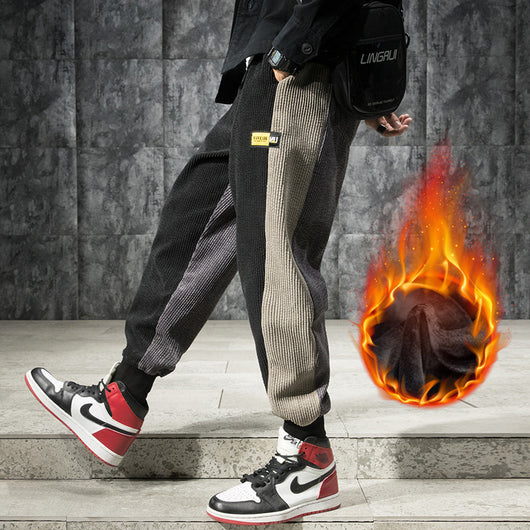 Pantalones Casuales Plus Size de Terciopelo Grueso para Hombre - Image 9