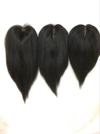 Pieza de cabello tejido a mano con red de diamante - Cabello humano 100%