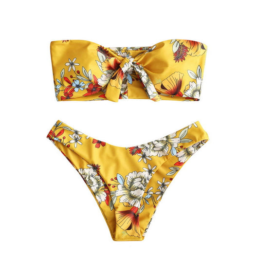 Bikini Estampado con Diseño Dividido para Mujer - Image 2