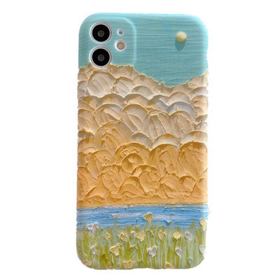 Funda para Teléfono con Diseño de Margaritas al Óleo - Image 3