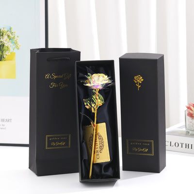 Rosa Dorada con Lámina de Oro - Regalo Creativo Perfecto para Niñas - Image 10