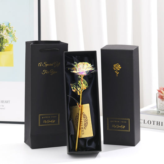 Rosa Dorada con Lámina de Oro - Regalo Creativo Perfecto para Niñas - Image 10