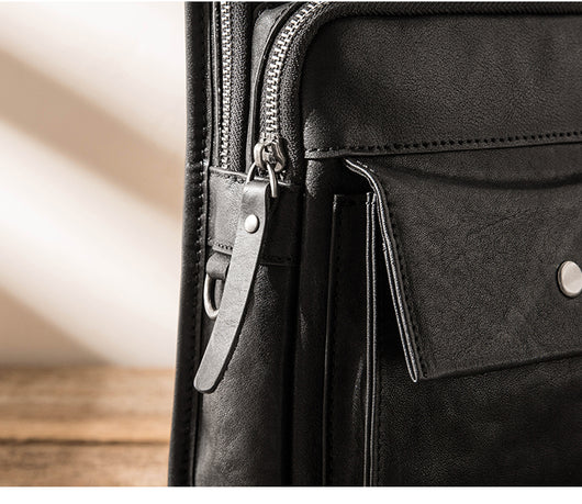 Bolsa Pecho Cuero Genuino para Hombre - Estilo Casual - Image 13