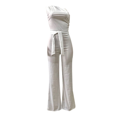 Jumpsuit con Hombros Inclinados Asimétrico - Image 7