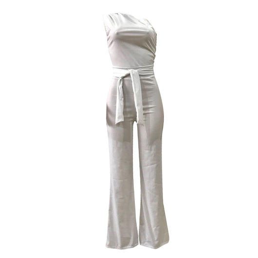 Jumpsuit con Hombros Inclinados Asimétrico - Image 7