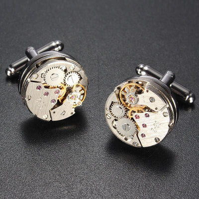 Gemelos con Movimiento de Reloj Mecánico para Hombre - Image 11