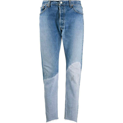 Jeans Slim Fit Desgastado con Costuras Destruidas