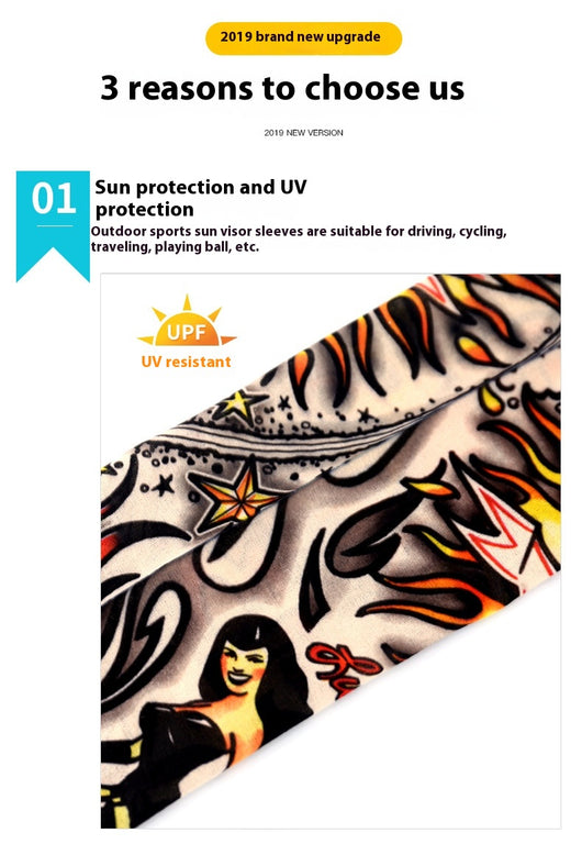 Manga de Protección Solar sin Costuras - Conjunto de 6 Piezas con Tecnología Antitatuaje - Image 22