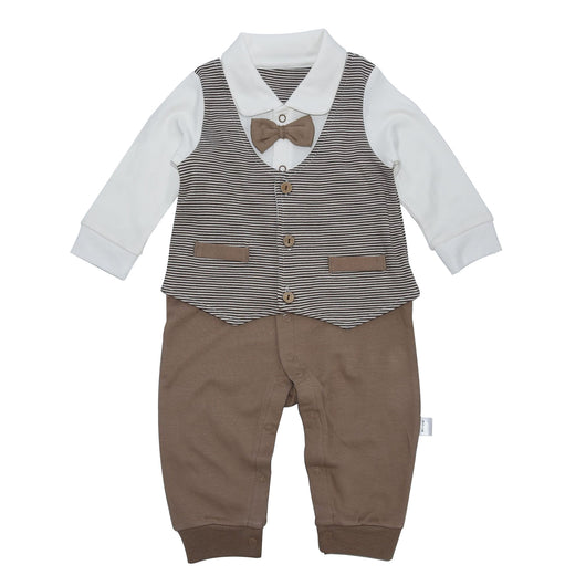 Traje de Gateo Caballero Británico para Bebé en Algodón Caqui - Image 9