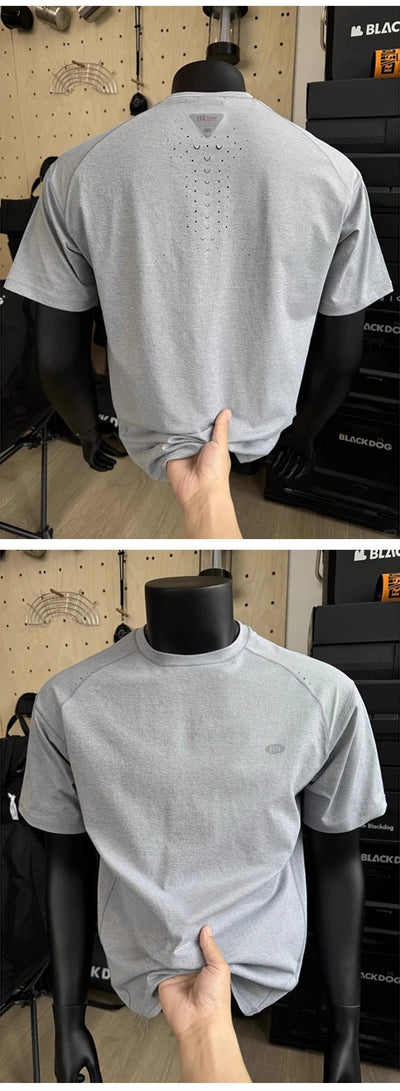 Playera Deportiva Manga Corta Perforada Secado Rápido para Hombre - Image 13