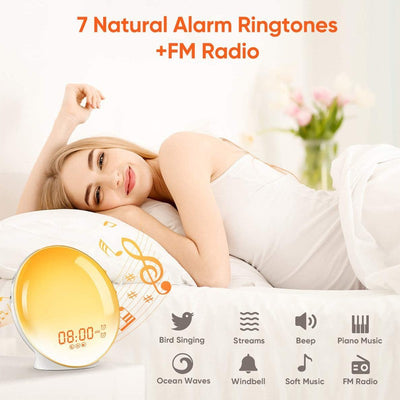 Lámpara Despertador Infantil con Luz Ambiental Multicolor y Sonidos Relajantes - Image 4