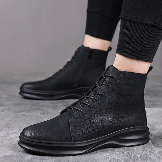 Botas Martin Negras con Malla Interna y Punta Redonda