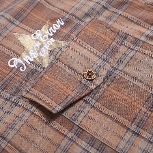 Camisa Casual de Cuadros Manga Corta para Hombre - Image 4