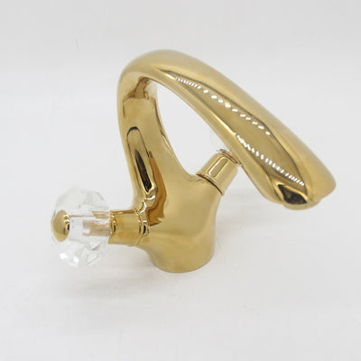 Grifo Monomando de Cobre y Oro para Lavamanos con Control de Agua Fría y Caliente - Image 4