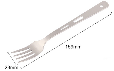 Juego de Cubiertos de Titanio Puro para Camping - Cuchillo, Tenedor y Cuchara Portátil - Image 5