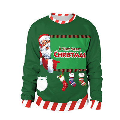 Suéter Navideño Divertido con Diseño de Santa y Elfo - Image 9