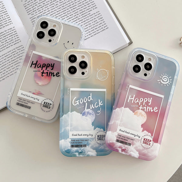 Funda Transparente Degradado Nube para iPhone 13, 12, 11, Pro y Pro Max