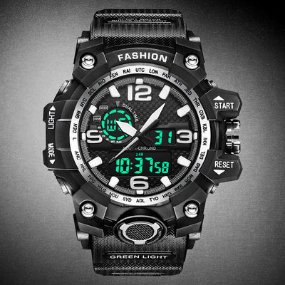 Reloj Deportivo Dual Display Resistente al Agua para Hombre y Niño