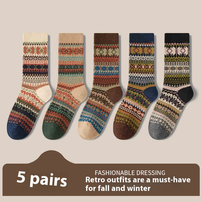 Calcetines Étnicos Retro Desodorizantes para Mujer - Image 14