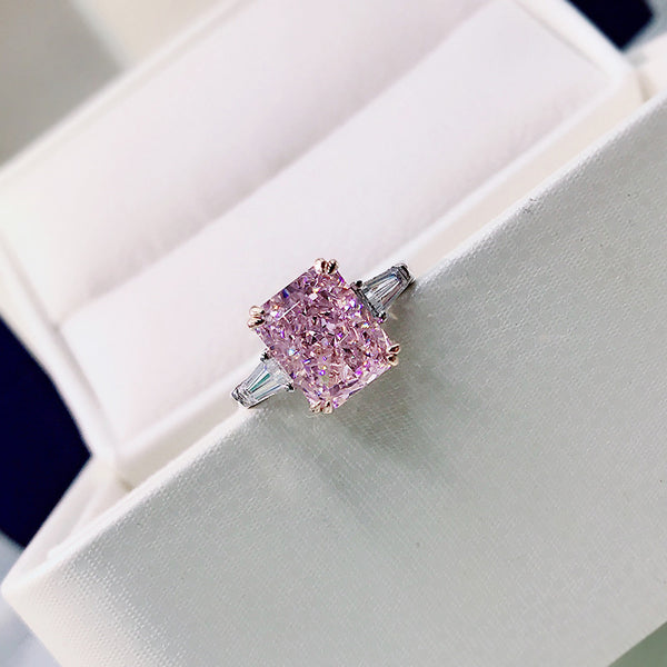 Anillo de Propuesta Diamante Plata 925 Alta Densidad para Mujer