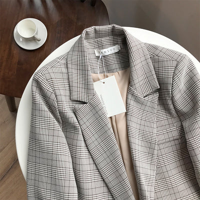 Conjunto de Blazer Cuadros Retro - Traje Vintage Clásico - Image 21