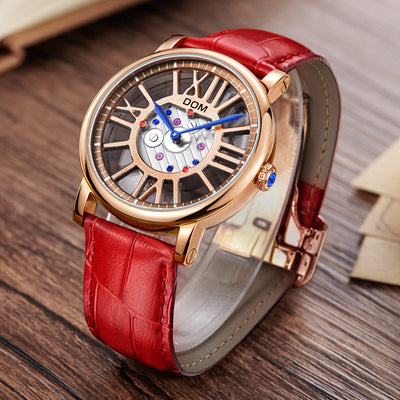 Reloj de Cuarzo en Cuero Genuino con Diseño Calado - Image 3