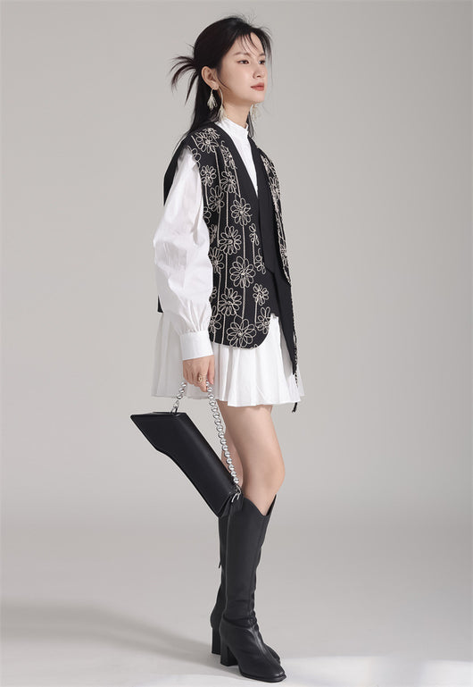 Vestido Camisero Plisado Manga Larga Diseño Exclusivo - Image 31